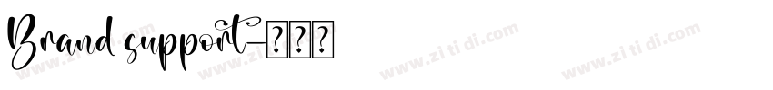 Brand support字体转换
